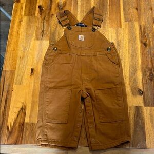 Carhartt Brown Canvas Overalls Durable Workwear